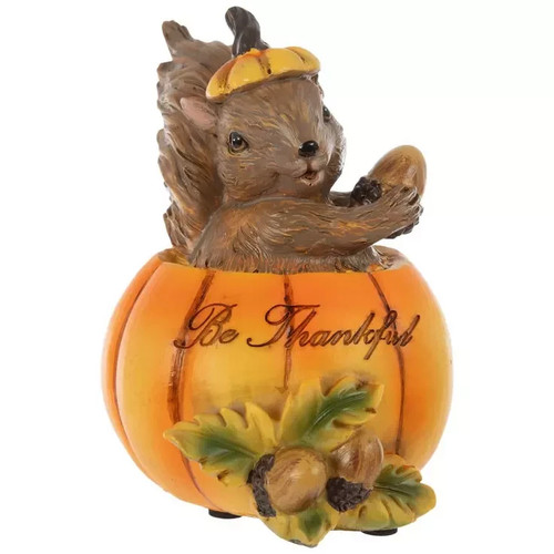 Erntedank Eichhörnchen Figur Herbst Deko Wohndeko Weihnachtsgeschenk - Bild 5 von 10