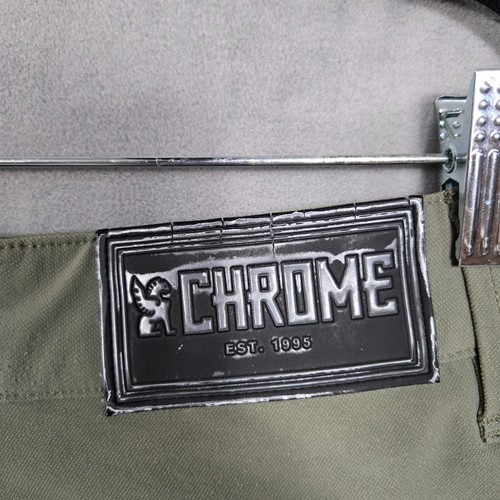 Chrome Industries shorts mens 34x11 olive stretch *FLAWS* - Picture 7 of 15