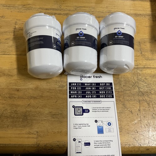 3 PACK Glacier Fresh GF-MWF Ice Water Refrigerator Filter For GE Kenmore 46-9991 - Picture 1 of 3