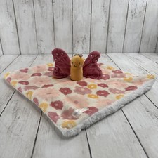 Butterfly Plush Baby Security Blanket Floral Soft Dream Gro Buddy Lovey 14"
