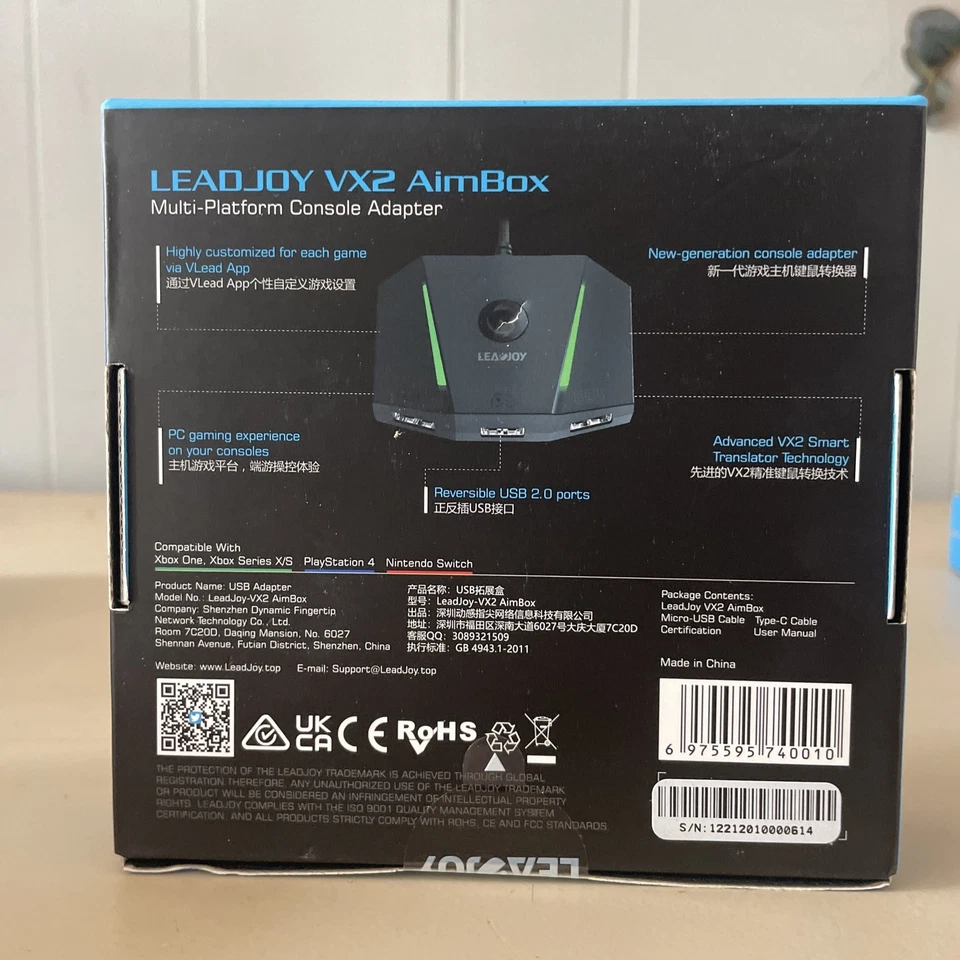 LeadJoy VX2 AimBox Keyboard and Mouse Adapter for Xbox,Switch,PS4,PS5 [B4] - Image 2 of 3