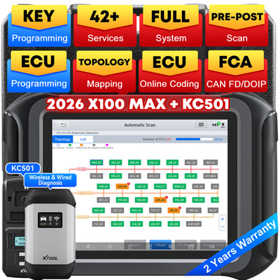 2026 XTOOL X100 MAX + KC501 Auto Key Programmer Diagnostic Tool ECU Programming