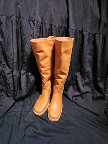 HEIFIN Knee High Boots for Women Riding Boots Platform Square Wide Calf