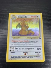 Pokémon TCG Dragonite Fossil Set Holo Rare Card 4/62 Vintage