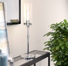 Evelyn & Zoe Frieda 26.68" Table Lamp With Glass Shade