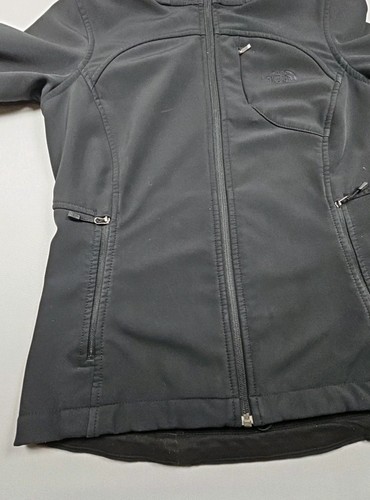 The North Face Women’s Small Softshell Hooded Jacket Zip Up Black Wind Resistant - Picture 9 of 16