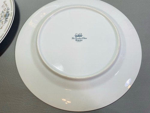 Set of 4 PLATES WADE Fine Porcelain China DIANE Pattern 10.25 inch Dinner Plate - Picture 5 of 11
