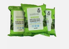 Global Beauty Care Aloe Vera Facial Wipes, 25 ct. Each 75 wipes total (3 Pack)