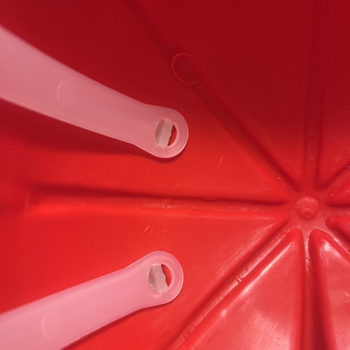 Vintage Placo Toys Red #1 Fire Chief Plastic Helmet W / Adjustable Headband - Bild 22 von 24