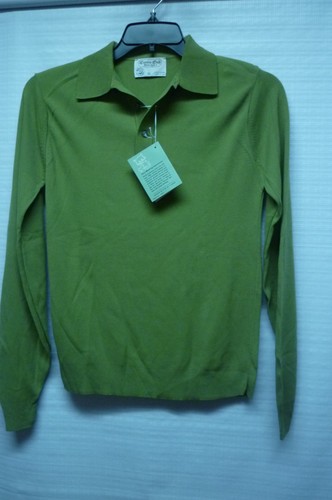 CAREER CLUB BAN -LON 100% NYLON SHIRT USA SMALL GREEN 60's-70's NOS - Picture 10 of 10