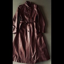 Vintage 70  s OXBLOOD Long Genuine Leather Dress Jacket