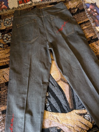 Vintage 90s Y2K  Ruff Ryders Jeans Men Blue Denim Baggy Wide Leg Hip Hop W46 L32 - Picture 20 of 24