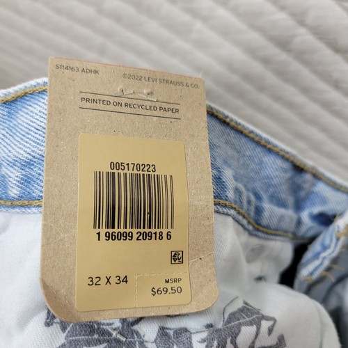 NUEVO Jeans Levis 517 Bootcut Para Hombre 32x34 Azul Lavado Claro Denim 100% Algodón - Imagen 7 de 9