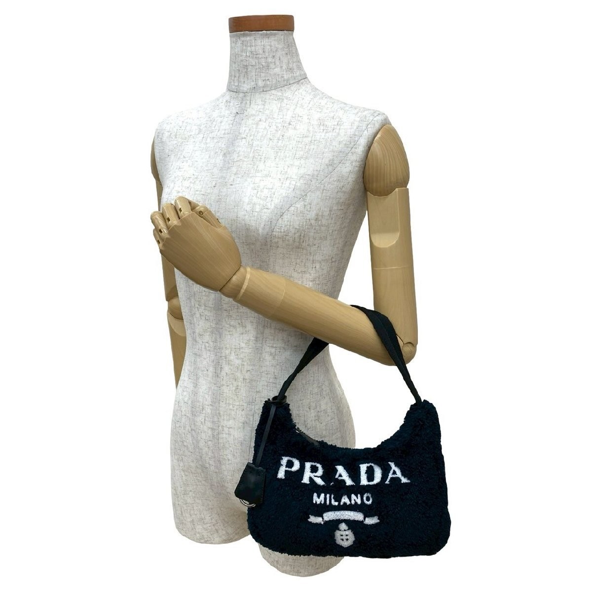 Prada ReEdition Terry Mini Triangle Hardware Pile… - image 3