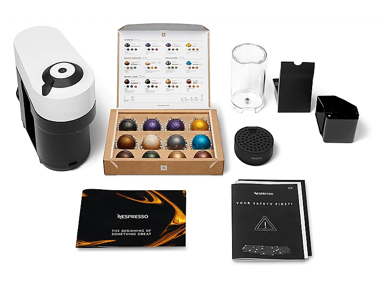 Cafetera de cápsulas - Nespresso® Krups Vertuo Pop XN920110, 1500 W, 0.56 L, Cal - Imagen 3 de 4