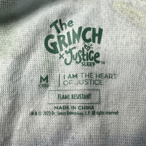 Pijama Justice Sleep X The Grinch escena de nieve hada frente a presión 1 pieza talla M 10 - Imagen 4 de 9