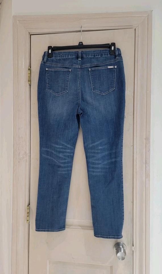 Pantalones al Tobillo Chico's So Sliming Girlfriend Pierna Ajustada Azul Talla Chico's 1 R (US 8) Foto 2 de 4