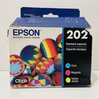 3-Pack Genuine Epson 202 Color Ink Cartridges, Magenta Yellow Cyan, Exp. 02/25