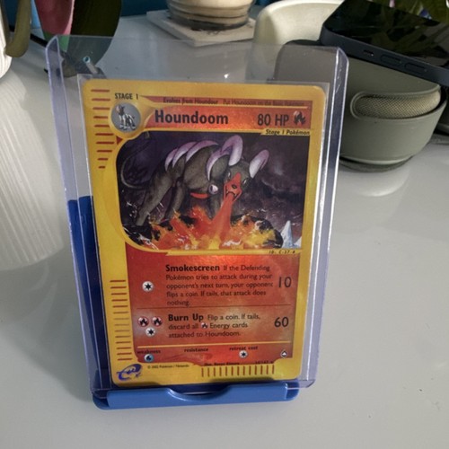 2002 Houndoom Pokemon 14/147 Aquapolis Reverse Holo Rare English 80 HP Stage 1