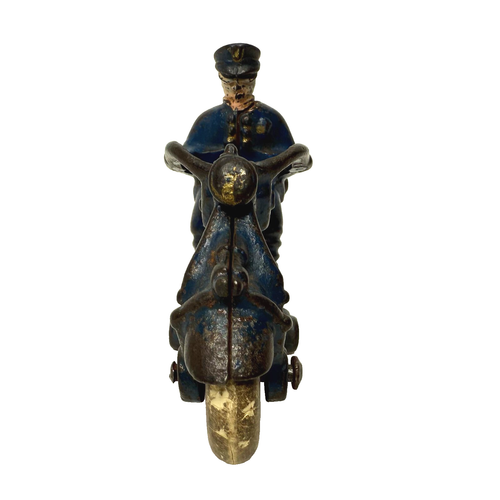 Antique 1930's Champion Cast Iron Police Motorcycle Toy w/Original Tires HUBLEY - Picture 2 of 4