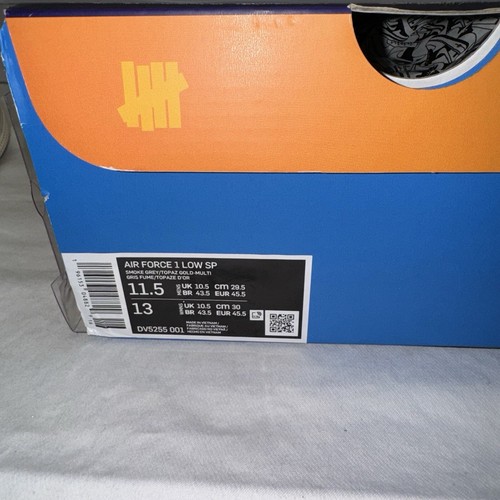 Men’s Nike x Undefeated Air Force 1 low Smoke Gray DV5255-001 size 11.5 - Picture 10 of 10