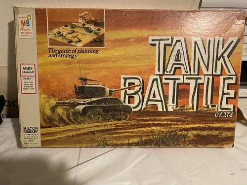 VTG 1975 Tank Battle Strategy Board Game MB Milton Bradley