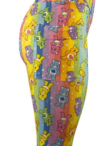 Care Bears Over Rainbow Stripes Leggings Capri Shorts mit Taschen mehrere Größen - Bild 30 von 47