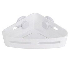New Simply Essential Suction Shower Corner Shelf White Bath Organizer Dorm
