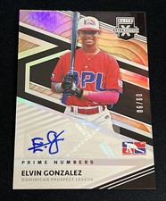 2020 Elite Extra Edition Prime Numbers B Signatures /60 Elvin Gonzalez #188 Auto