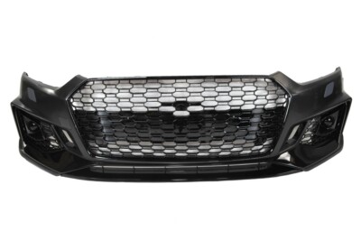 For 17-19 Audi B9 A5, S5 RS5 Style Front Bumper with Black Front Grille