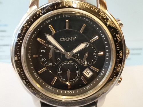 DKNY CHRONOGRAPH QUARTZ BLACK DIAL NY-1478 MEN'S FULL WORKING VINTAGE WATCH - Picture 6 of 22