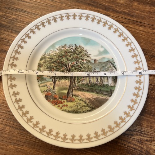 Currier and Ives Collectible Seasons Plate Autumn Limited Edition 1980 #8492 - Picture 4 of 4