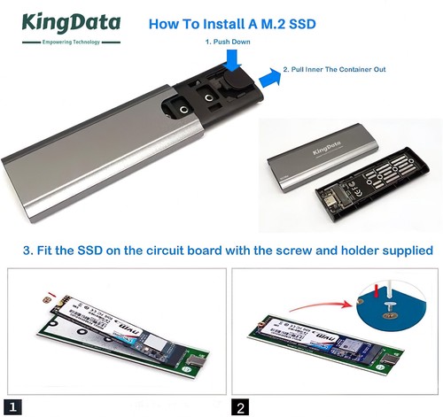 M.2 NVMe PCI-E SSD auf USB 3.1 Typ-C Gehäuse Gehäuse Konverter Adapter UASP Verkleidung - Bild 8 von 12
