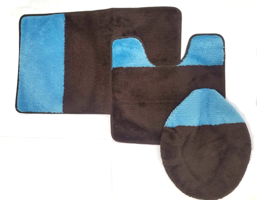 3-PC Bathroom Rug Set - Bath Mat, Contour Rug, Toilet Lid Cover - So MANY STYLES - Picture 11 of 37