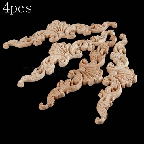 Elegante Estilo Europeo Calcomanía Tallar Madera Esquina Onlay 20*5 cm Flor Decorativa - Imagen 8 de 8