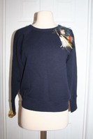 J.crew Collection Lure Brooch Sweatshir Size S Navy E1152 $118 J.crew Collection Lure Brooch Sweatshir Size S Navy E1152 $118