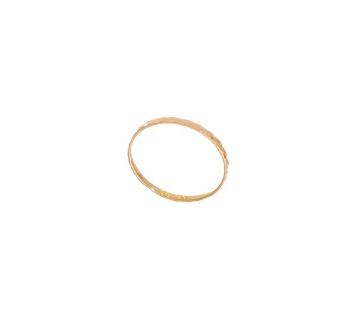 14K diamantgeschliffenes Zickzack-Designband Kinderring R533 - Video 1 von 1