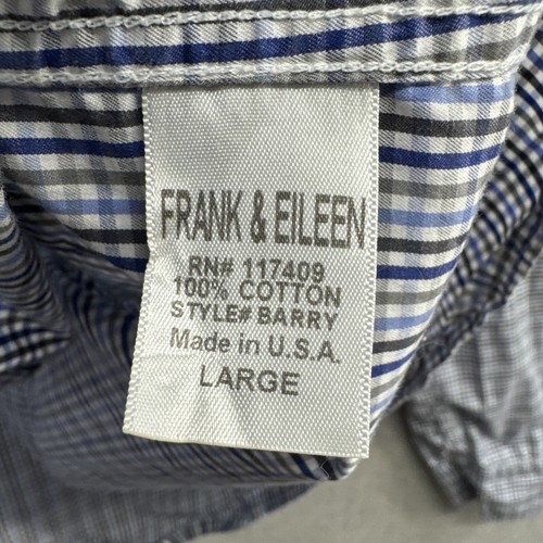 Frank & Eileen Barry Shirt Women Large Blue Plaid Long Sleeve Button Up Casual - Picture 11 of 15
