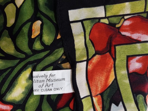 Metropolitan Museum of Art Silk Scarf Louis Comfort Tiffany 20.5" x 20.5" - Picture 13 of 13