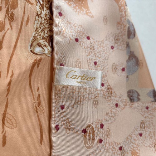 Cartier Large Scarf Panthere Leopard Jewelry Pattern Silk Made in Italy Woman - Picture 11 of 14