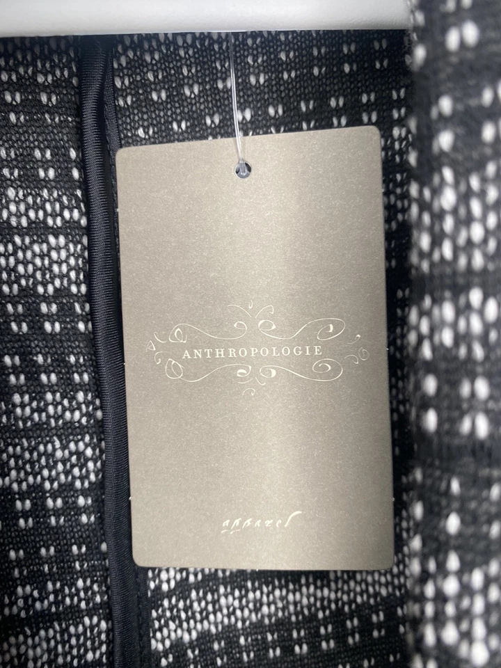 Anthropologie Dolan Cárdigan Suéter Chaleco Blanco y Negro Mujer XS NUEVO CON ETIQUETAS Foto 2 de 4
