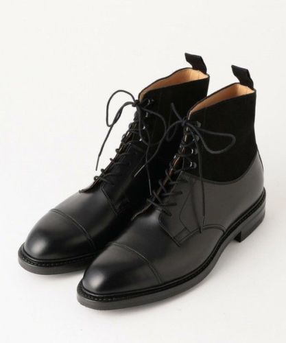 Neu Handgefertigt Knöchelhoch Leder Wildleder Stiefel, Schwarzes Formelle / Neu Formelle Handgefertigt Knöchelhoch Leder Wildleder Stiefel, Schwarzes Formelle Neu / d509d6