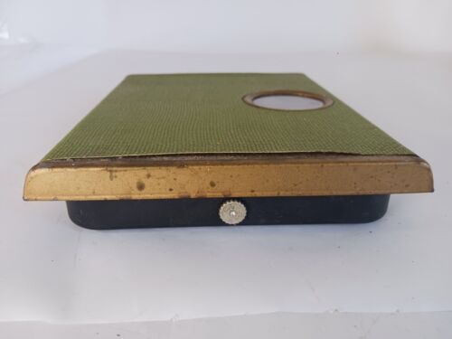 Vintage Borg Bathroom Scale MCM Embossed Green Vinyl Gold Mechanical Dial WORKS - Picture 4 of 7