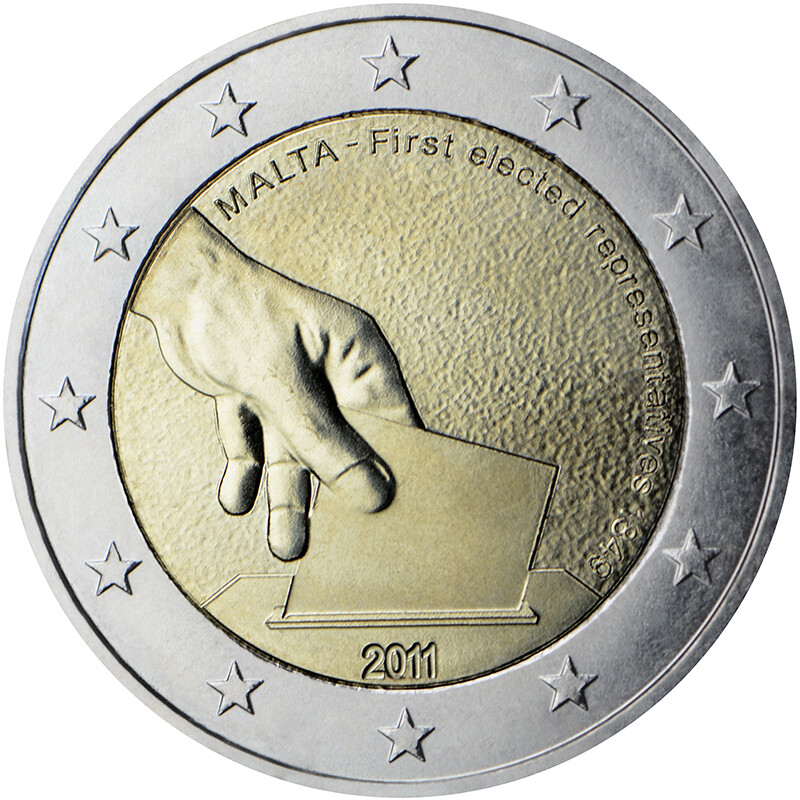 Malte 2011 2 € Euros Commémoratifs 1Ère Élection De Représentants En 1849