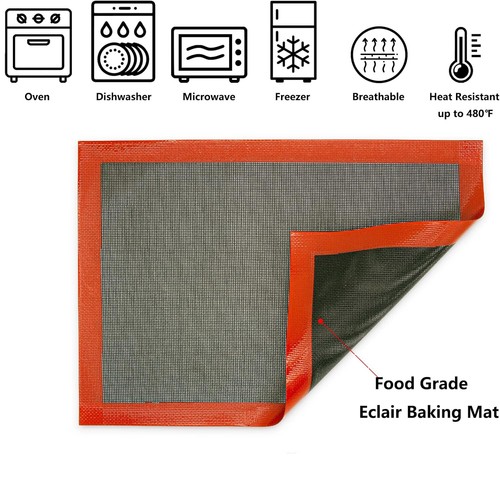 1/2x Perforated Silicone Baking Mat Biscuit Pad Bread Oven Mat Macaron Non-stick - Picture 13 of 20