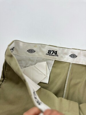 Vintage Dickies 874 Pants Men's 35x33 Tag 38x34 Khaki