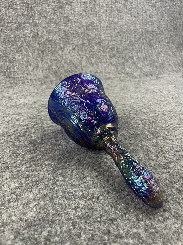 Fenton Art Glass Garden Of Eden Scarce Circa 1980 Cobalt Iridescent Bell. - Picture 13 of 18