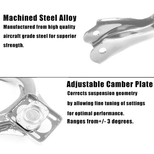Silver For 92-95 EG EJ Front Upper Control Arm Adjustable Camber Kit - Picture 9 of 11