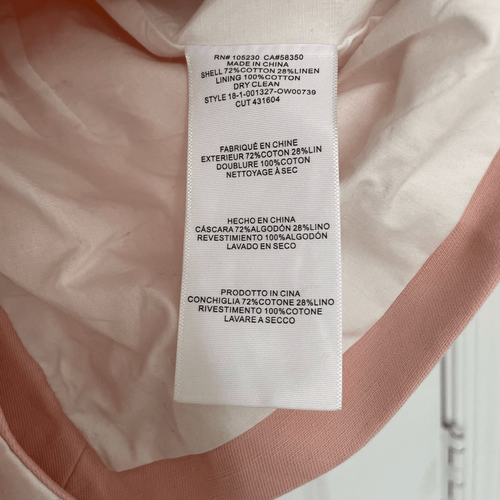 Joie Lian Blazer Jacket Rose Blush Pink Cotton Linen SZ 0 New $348 - Picture 6 of 8