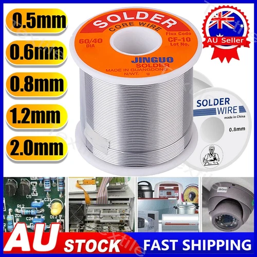 60/40 Tin lead Solder Wire Rosin Core Soldering Kit Tool 2% Flux Reel 0.5mm-2mm - Picture 1 of 14